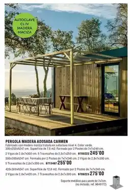 Optimus Pergola madera adosada carmen oferta