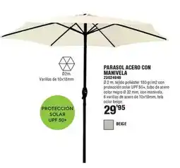 Optimus Parasol acero con manivela oferta