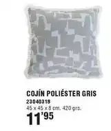Optimus Cojín poliéster gris oferta
