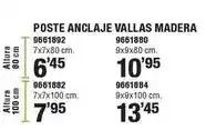 Optimus Poste anclaje vallas madera oferta