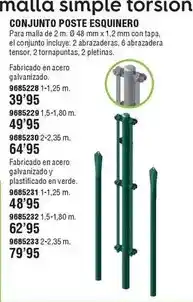 Optimus Conjunto poste esquinero oferta