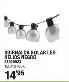 Optimus Guirnalda solar led helios negro oferta