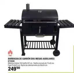 Optimus Barbacoa de carbón dos mesas auxiliares oferta