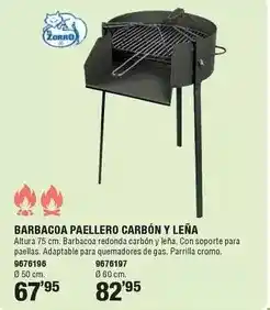Optimus El zorro - barbacoa paellero carbón y leña oferta