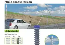 Optimus Malla simple torsión galvanizada oferta