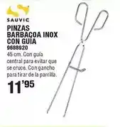 Optimus Sauvic - pinzas barbaçoa inox con guia oferta