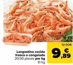 Carrefour Market Langostino cocido fresco o congelado oferta