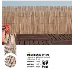 Optimus Faura - cañizo bambú entero oferta