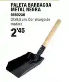 Optimus Paleta barbacoa metal negra oferta