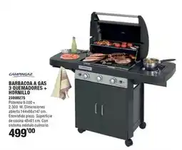 Optimus Campingaz - barbacoa a gas 3 quemadores + hornillo oferta