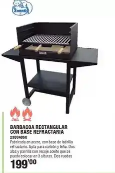 Optimus Barbacoa rectangular con base refractaria oferta