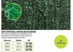 Optimus Seto artificial con hojas de hidra oferta