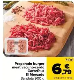 Carrefour Market Carrefour el mercado - preparado burger meat vacuno-cerdo oferta