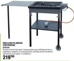 Optimus Paellero plancha con ruedas oferta