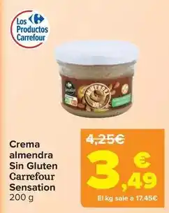 Carrefour Carrefour - crema almendra sin gluten sensation oferta