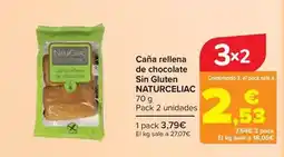 Carrefour Naturceliac - cana rellena de chocolate sin gluten oferta