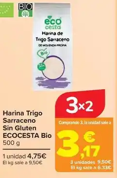 Carrefour Ecocesta - harina trigo sarraceno sin gluten bio oferta
