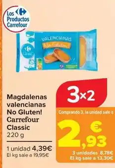 Carrefour Carrefour classic - magdalenas valencianas no gluten! oferta