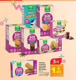 Carrefour Gullón - galletas sandwich chocolate sin gluten oferta