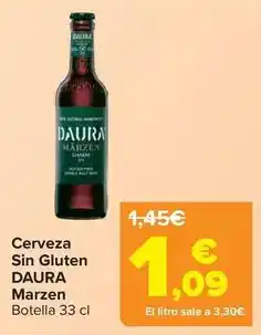 Carrefour Daura - cerveza sin gluten marzen oferta