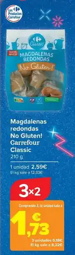 Carrefour Carrefour classic - magdalenas redondas no gluten! oferta