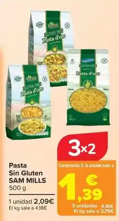 Carrefour Sam mills - pasta sin gluten oferta