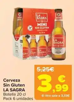 Carrefour La sagra - cerveza sin gluten oferta