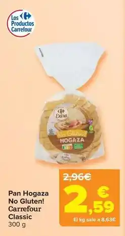 Carrefour Carrefour classic - pan hogaza no gluten! oferta