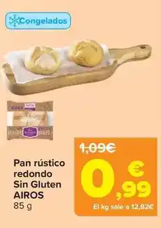 Airos - pan rustico redondo sin gluten