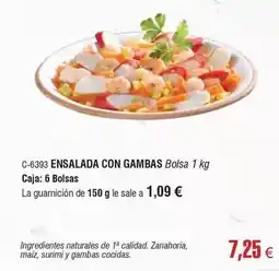 Abordo Ensalada con gambas oferta