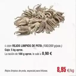 Abordo Rejos limpios de pota oferta