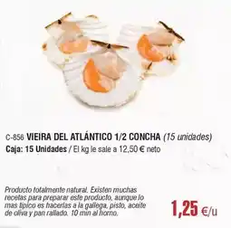 Abordo Mas - vieira del atlántico 1/2 concha oferta
