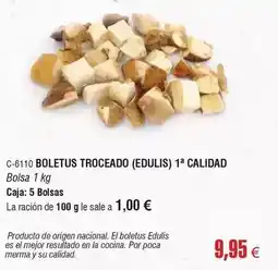Abordo Edulis - boletus troceado () 1a calidad oferta