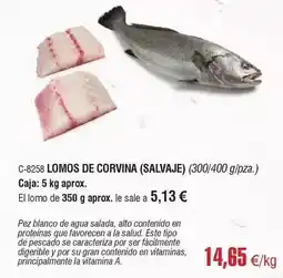 Abordo Salvaje - lomos de corvina oferta