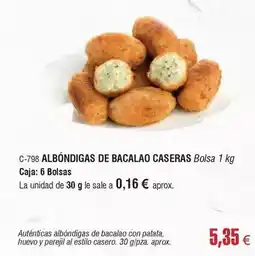 Abordo Albondigas de bacalao caseras oferta