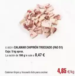 Abordo 51 - calamar chipirón troceado oferta