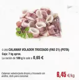 Abordo Calamar volador troceado oferta