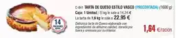 Abordo Tarta de queso estilo vasco oferta