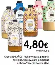 Cash Ifa Crema 100 leche y cacao, piruleta, avellana, whisky, cafe jamaicano o choco/cerezas botella oferta