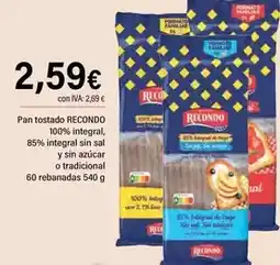 Cash Ifa Recondo - pan tostado oferta