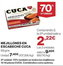Supercor CUCA Mejillones en escabeche oferta