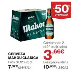 Supercor MAHOU Cerveza clásica oferta