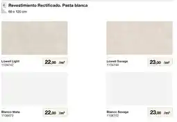 Distriplac Argenta cerámica - revestimiento rectificado lowell light/lowell savage/blanco mate/blanco savage oferta