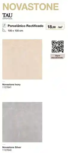 Distriplac Tau cerámic - porcelánico rectificado novastone ivory/novastone silver oferta