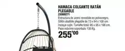 Optimus Hamaca colgante ratán plegable oferta