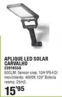 Optimus Aplique led solar carvalho oferta