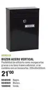 Optimus Arregui - buzon acero vertical oferta