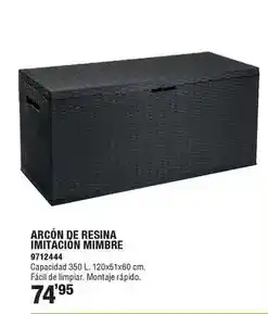 Optimus Arcón de resina imitación mimbre oferta