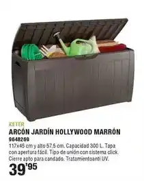 Optimus Keter - arcón jardín hollywood marrón oferta