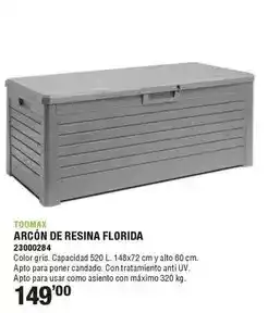 Optimus Toomax - arcón de resina florida oferta